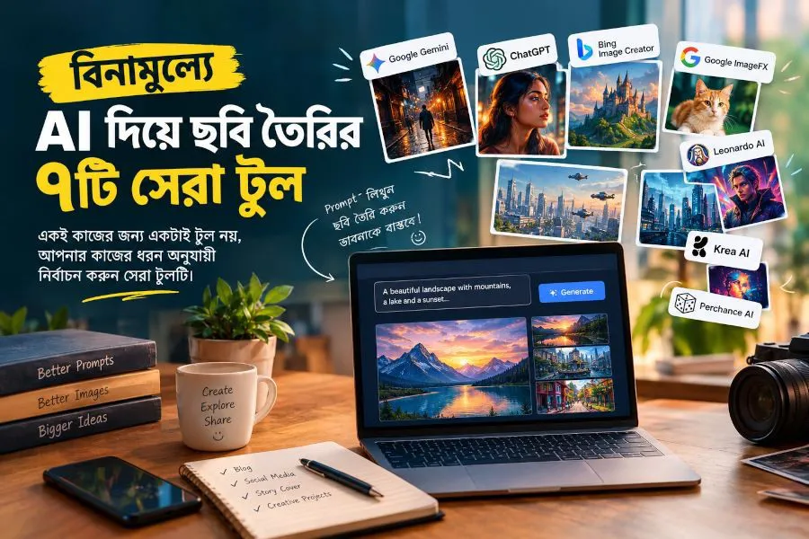 বিনামূল্যে AI দিয়ে ছবি তৈরির ৭টি সেরা টুল!